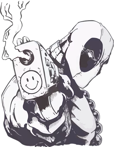 😈 Стикер «deadpoolftlady» для Telegram