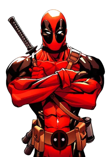 😈 Стикер «deadpoolftlady» для Telegram