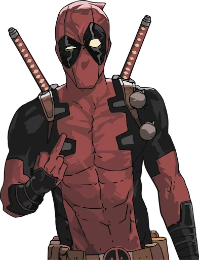 👆 Стикер «deadpoolftlady» для Telegram