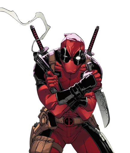 😈 Стикер «deadpoolftlady» для Telegram