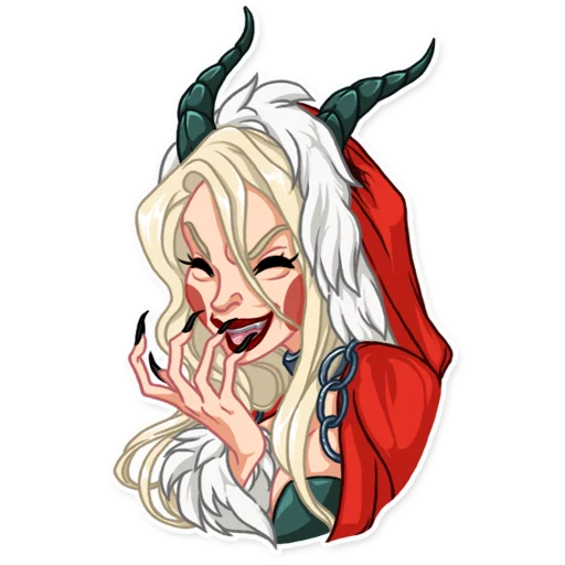Стикерпак Lady Krampus для Telegram