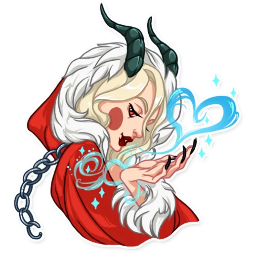 😘 Стикер «Lady Krampus» для Telegram
