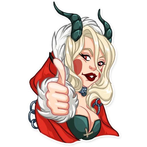 👍 Стикер «Lady Krampus» для Telegram
