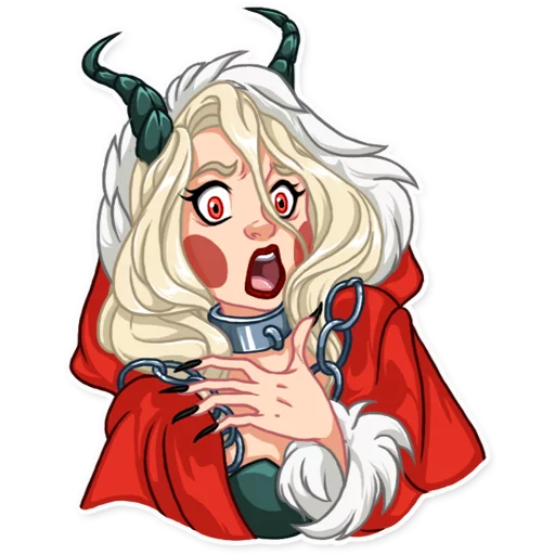 😨 Стикер «Lady Krampus» для Telegram