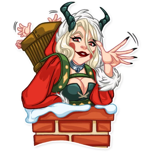 👋 Стикер «Lady Krampus» для Telegram
