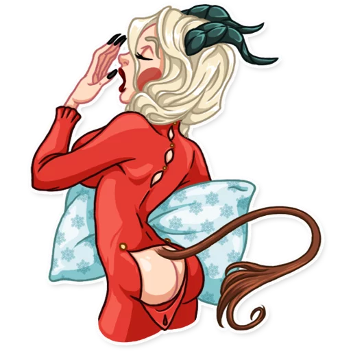 😴 Стикер «Lady Krampus» для Telegram