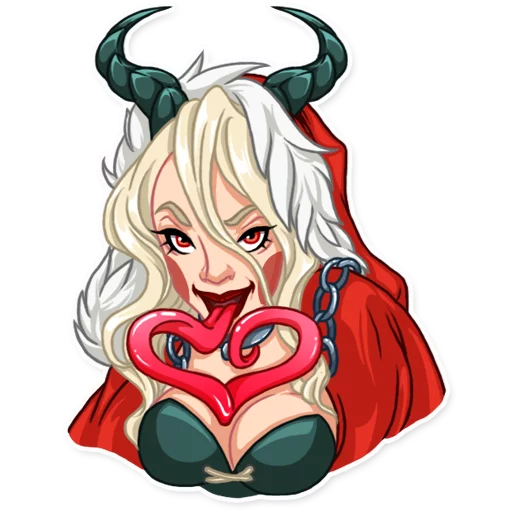 ❤ Стикер «Lady Krampus» для Telegram