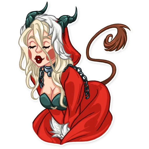 💋 Стикер «Lady Krampus» для Telegram