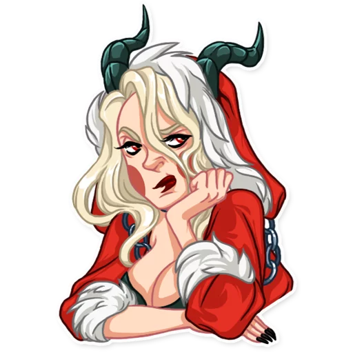 😒 Стикер «Lady Krampus» для Telegram