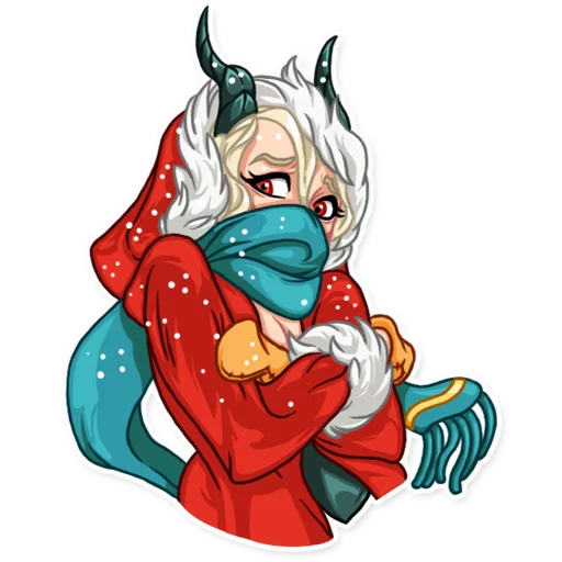 ❄ Стикер «Lady Krampus» для Telegram