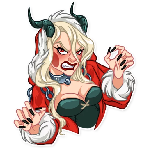 👿 Стикер «Lady Krampus» для Telegram