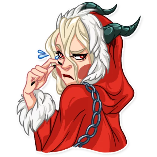 😢 Стикер «Lady Krampus» для Telegram