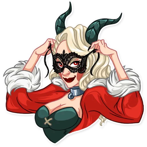 😎 Стикер «Lady Krampus» для Telegram