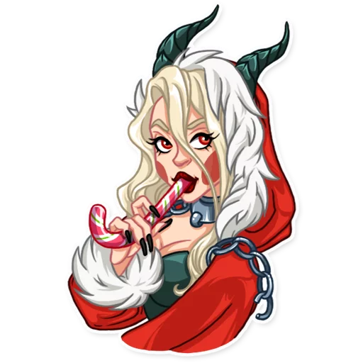 🍭 Стикер «Lady Krampus» для Telegram