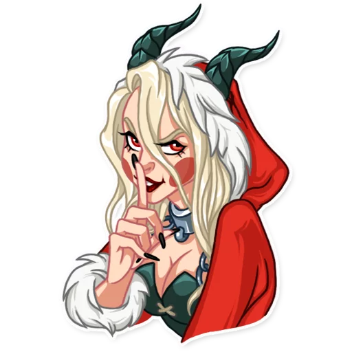 🙊 Стикер «Lady Krampus» для Telegram