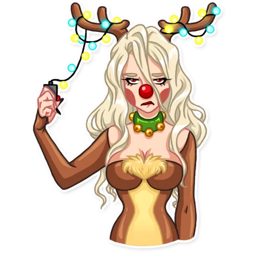 😑 Стикер «Lady Krampus» для Telegram