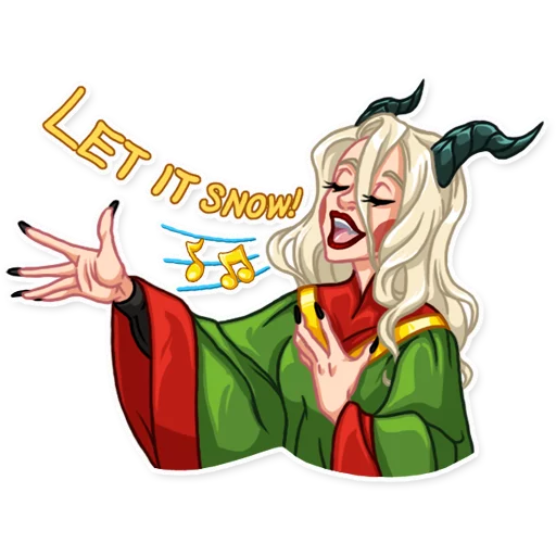 🎶 Стикер «Lady Krampus» для Telegram