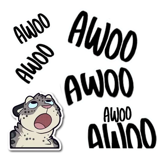 🤪 Стикер «Awooooo» для Telegram