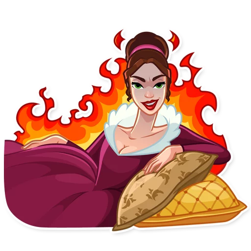 😈 Стикер «Lady Marie» для Telegram