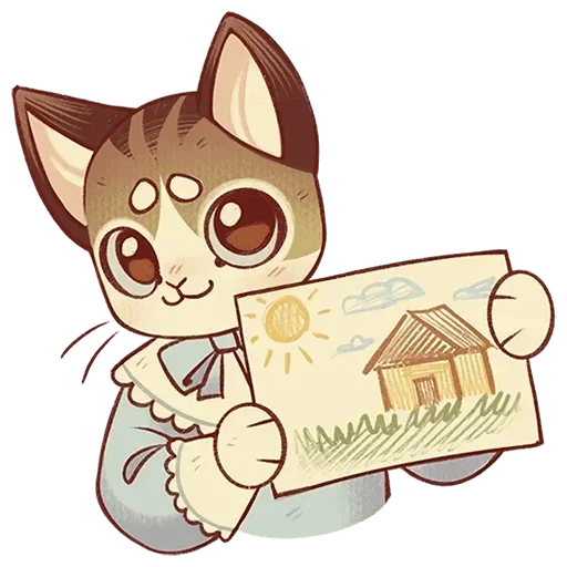 🏡 Стикер «Лапка и Пломбир Без Текста» для Telegram