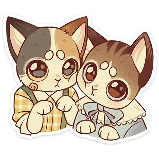 👩‍❤️‍👨 Стикер «Лапка и Пломбир» для Telegram