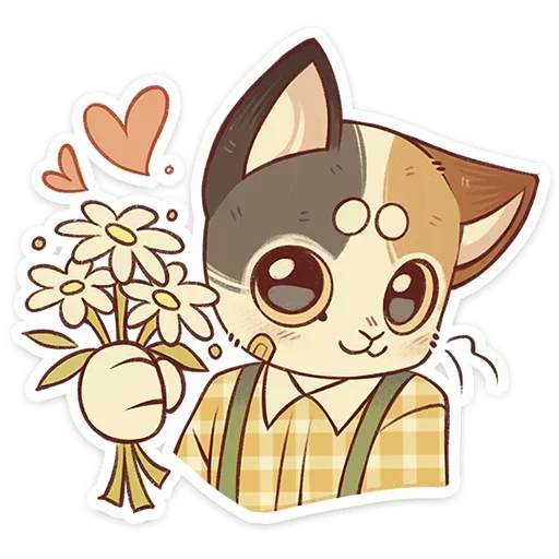 💐 Стикер «Лапка и Пломбир» для Telegram