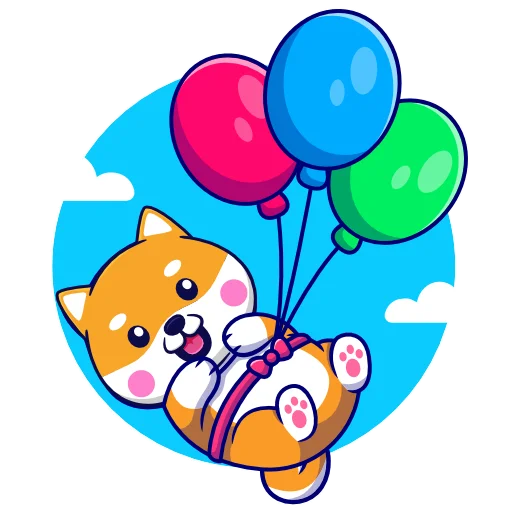 🎈 Стикер «Lady Shiba» для Telegram
