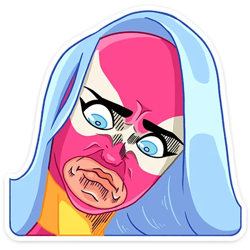 😔 Стикер «Леди Сила» для Telegram