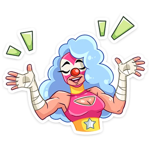 🤡 Стикер «Леди Сила» для Telegram