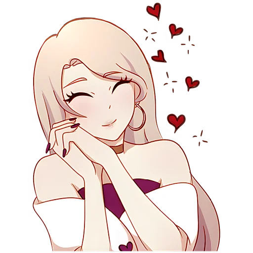 🥰 Стикер «Леди тян» для Telegram