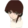 Стикер 31 🙂 Эксперименты Лейн - anime emoji Experiments lain