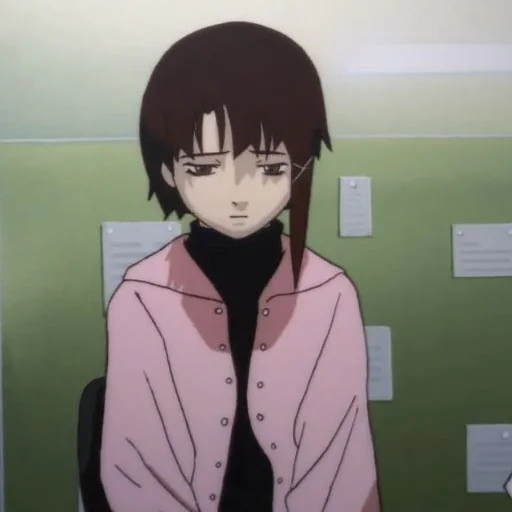 😕 Стикер «Lain Iwakura» для Telegram