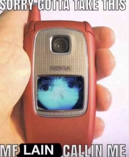 💙 Стикер «lAIN LMAOOO» для Telegram