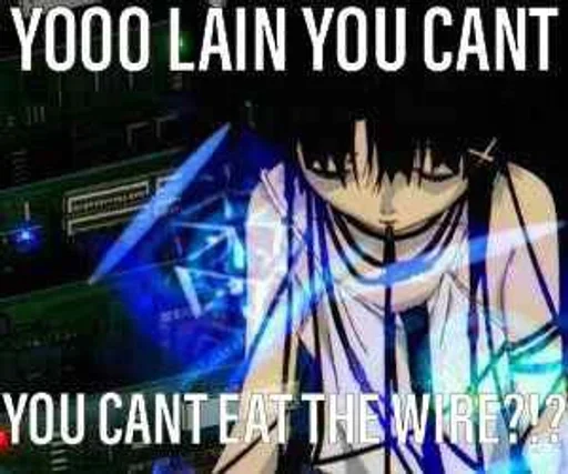 💙 Стикер «lAIN LMAOOO» для Telegram