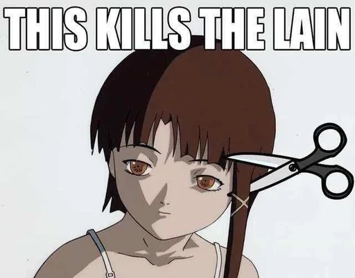 💙 Стикер «lAIN LMAOOO» для Telegram