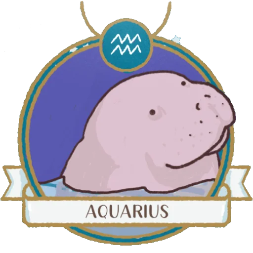 ♒️ Стикер «Lamentino the manatee» для Telegram
