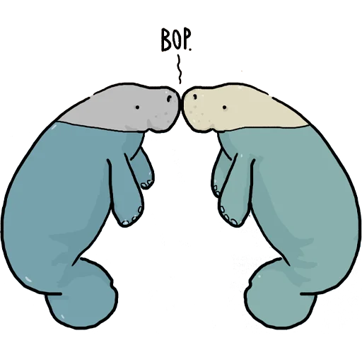 Стикерпак Lamentino the manatee для Telegram