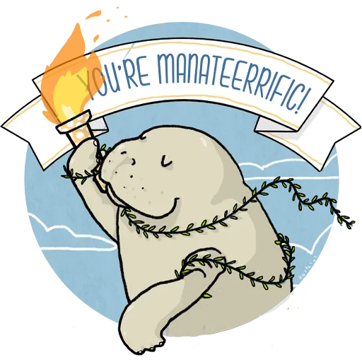 🙌 Стикер «Lamentino the manatee» для Telegram