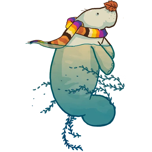 🍁 Стикер «Lamentino the manatee» для Telegram