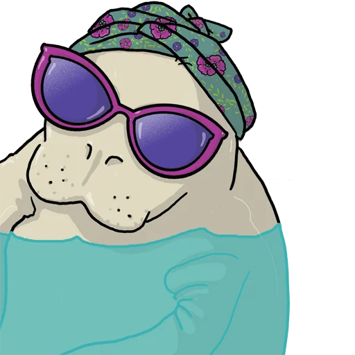 👙 Стикер «Lamentino the manatee» для Telegram
