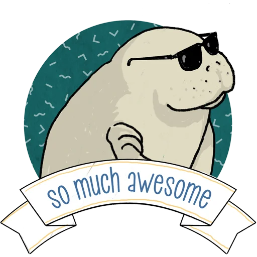 🕶 Стикер «Lamentino the manatee» для Telegram
