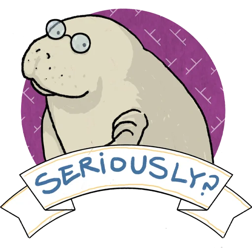 🧐 Стикер «Lamentino the manatee» для Telegram