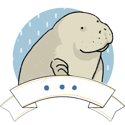 💬 Стикер «Lamentino the manatee» для Telegram