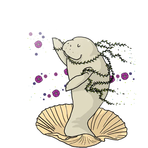 🧜‍♀️ Стикер «Lamentino the manatee» для Telegram