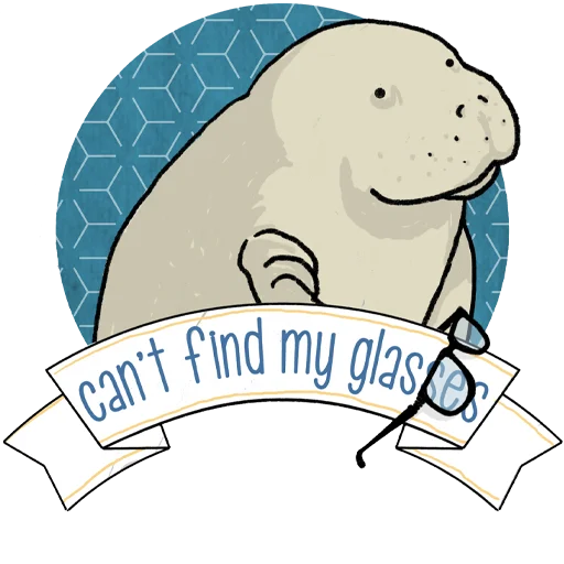 👓 Стикер «Lamentino the manatee» для Telegram