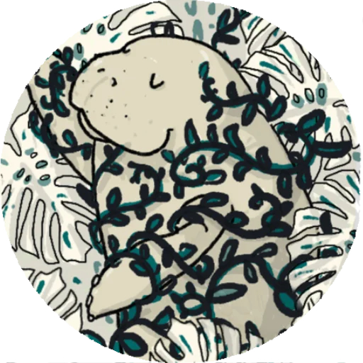 🌵 Стикер «Lamentino the manatee» для Telegram