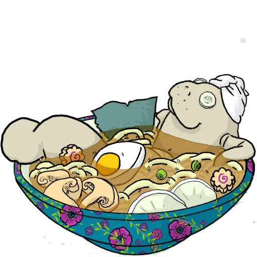 🍜 Стикер «Lamentino the manatee» для Telegram