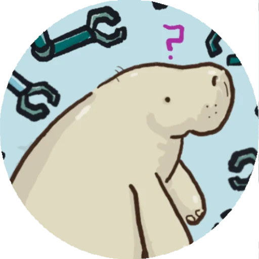 🤖 Стикер «Lamentino the manatee» для Telegram