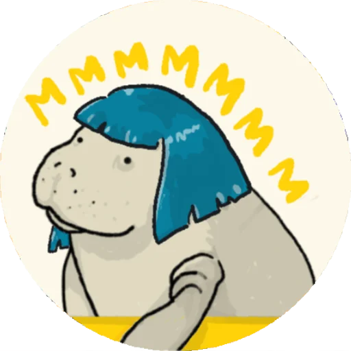 👩 Стикер «Lamentino the manatee» для Telegram