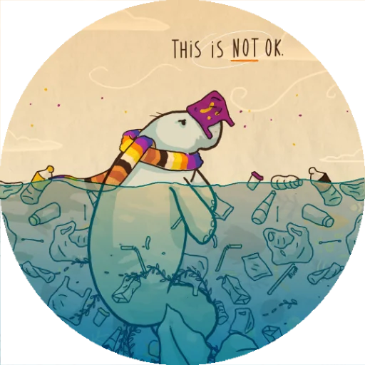 ♻️ Стикер «Lamentino the manatee» для Telegram